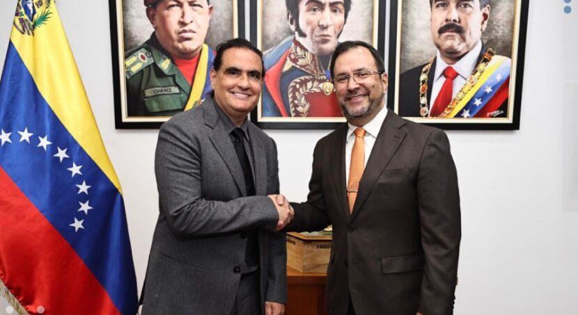 Canciller Yvan Gil y Presidente del CIIP, Alex Saab en reunión para impulso de la inversión en Venezuela