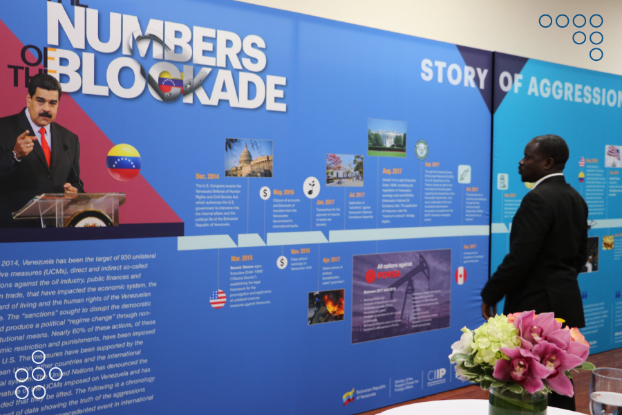 <strong>ONU inaugura exposición sobre el bloqueo económico contra Venezuela</strong>